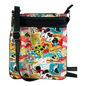 DISNEYLAND PARKS Faux Leather Cartoon Characters Crossbody Bag NWOT